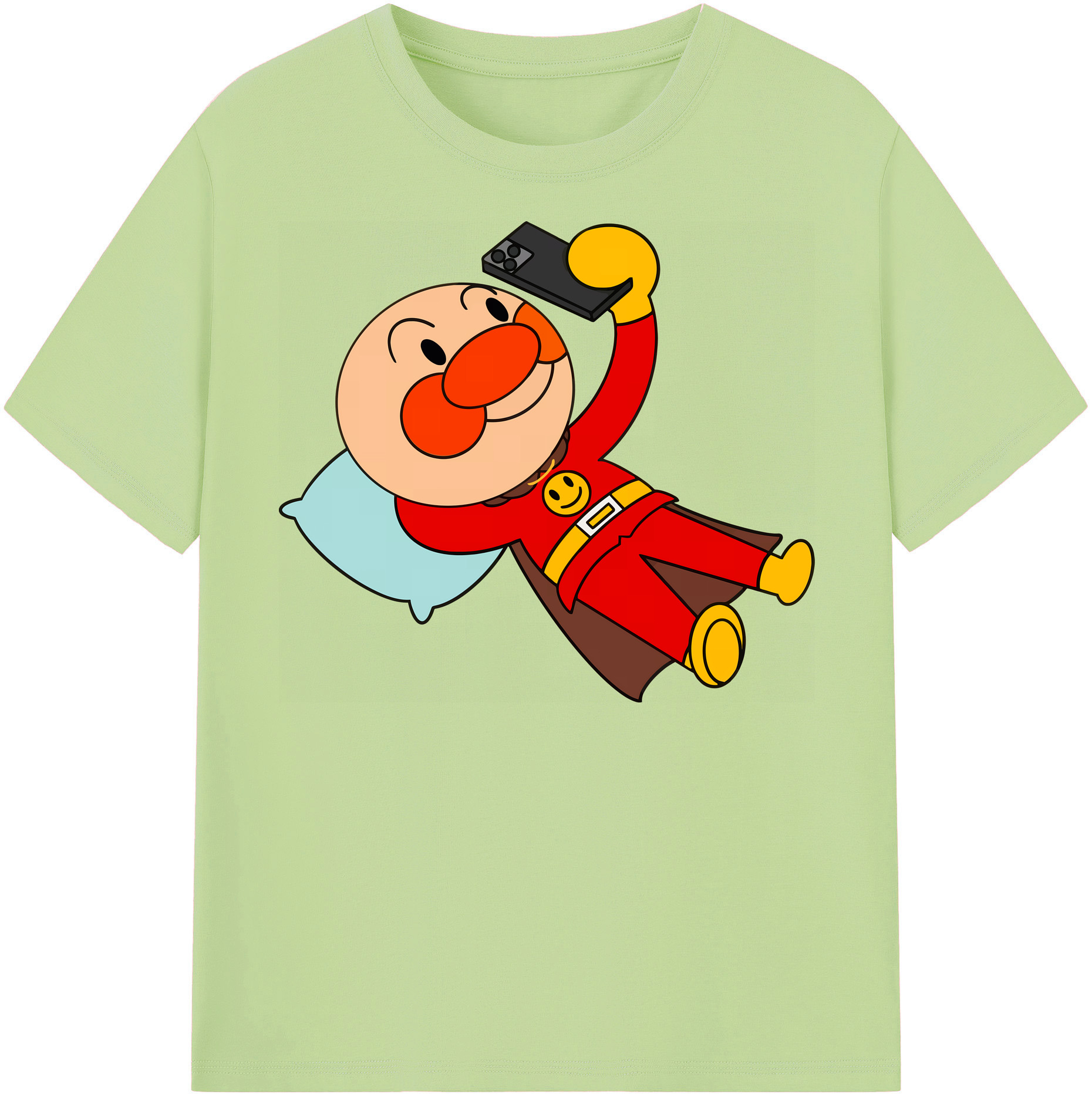 （画像用） アンパンマン Anpanman 綿100％半袖Tシャツ（フロントプリント）